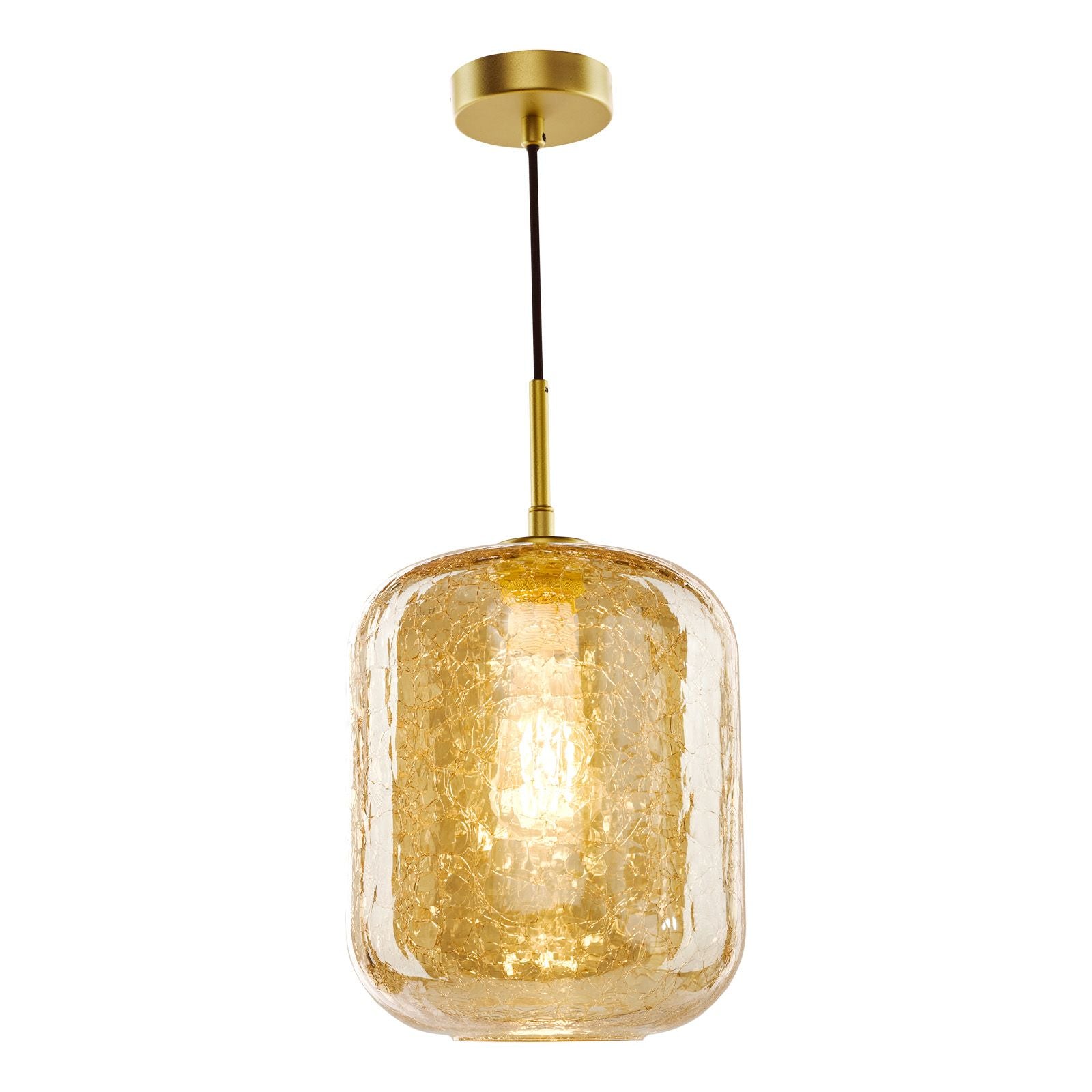 Tavia Pendant Light- Satin Gold/ Matt Black & Glass Finishes