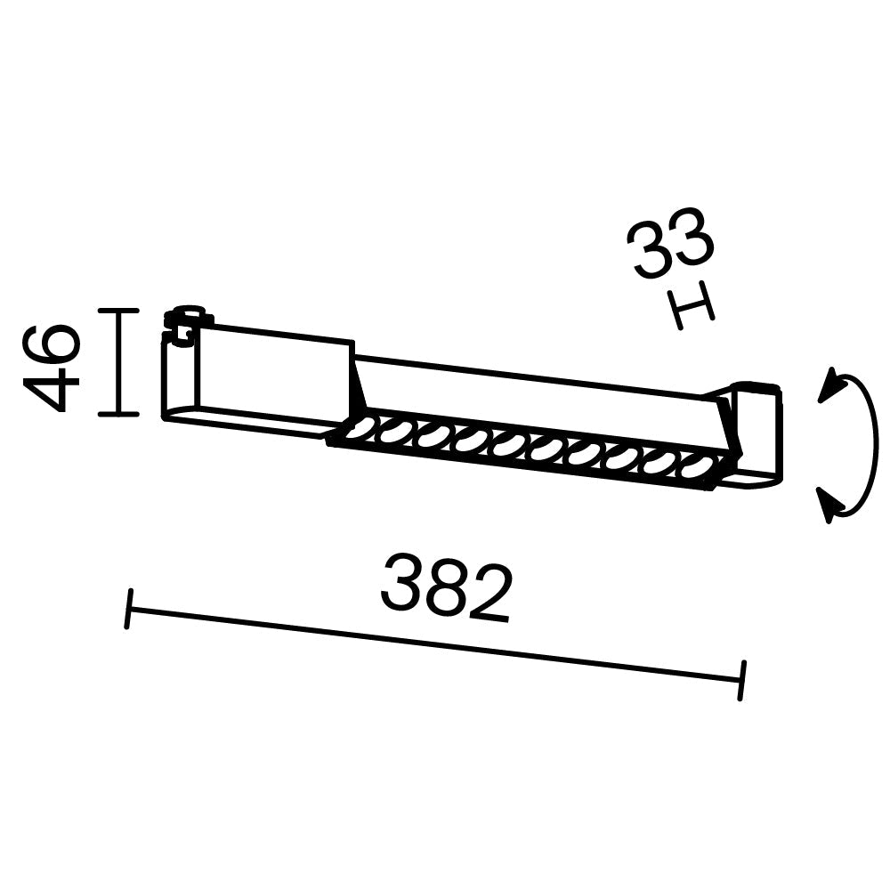 Points Rot Unity Track Lighting -Integrated LED