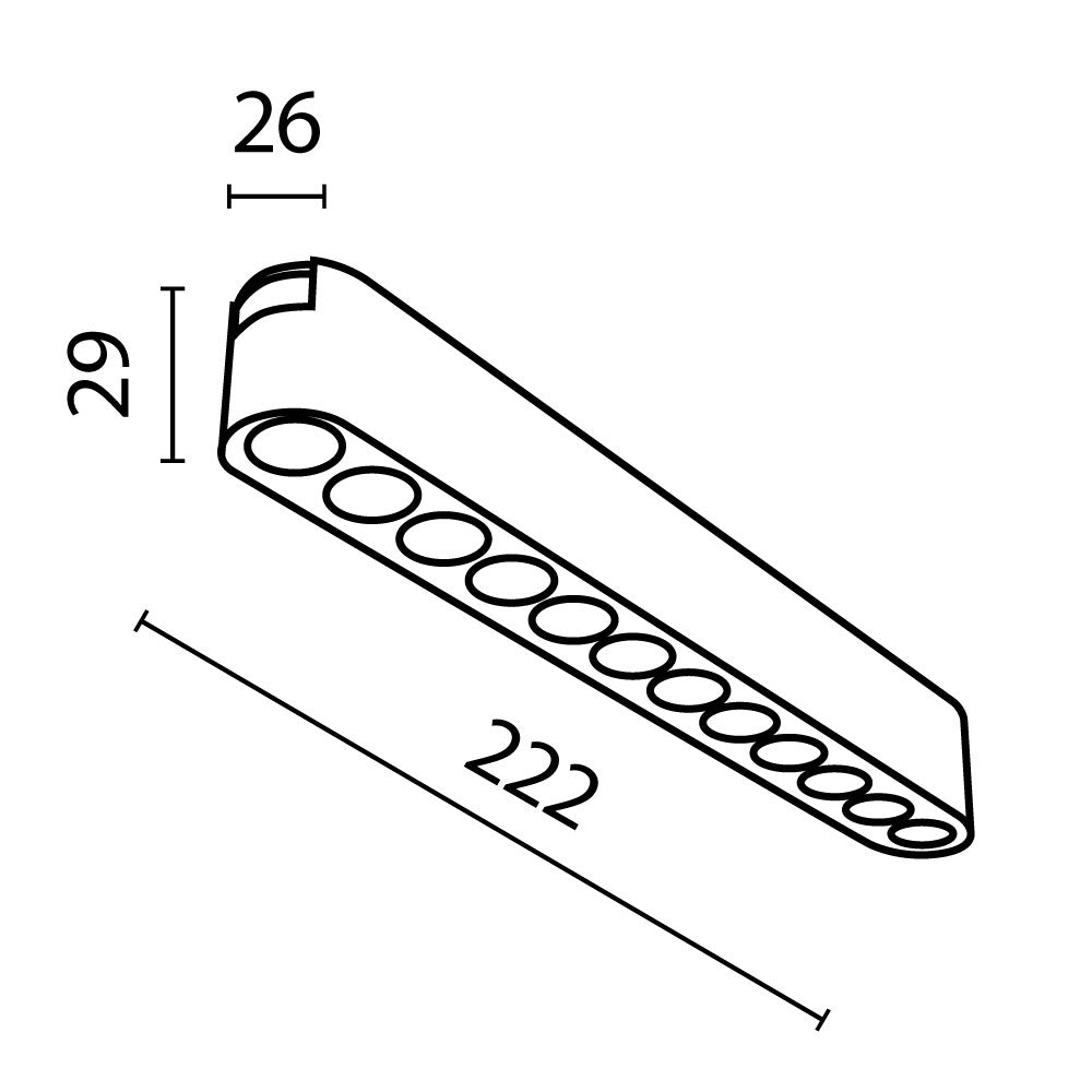 Track luminaire Points Radity 36°