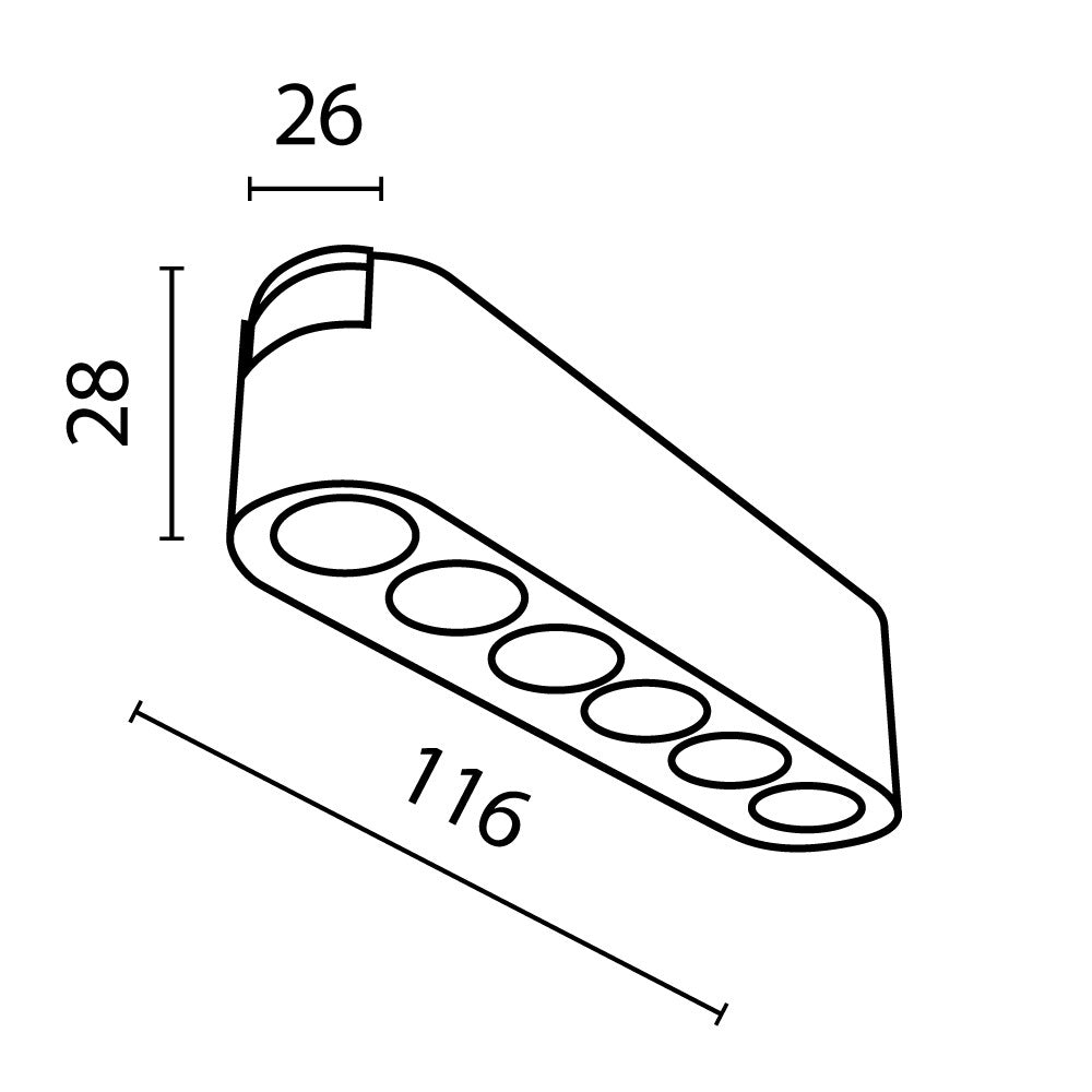 Track luminaire Points Radity 36°