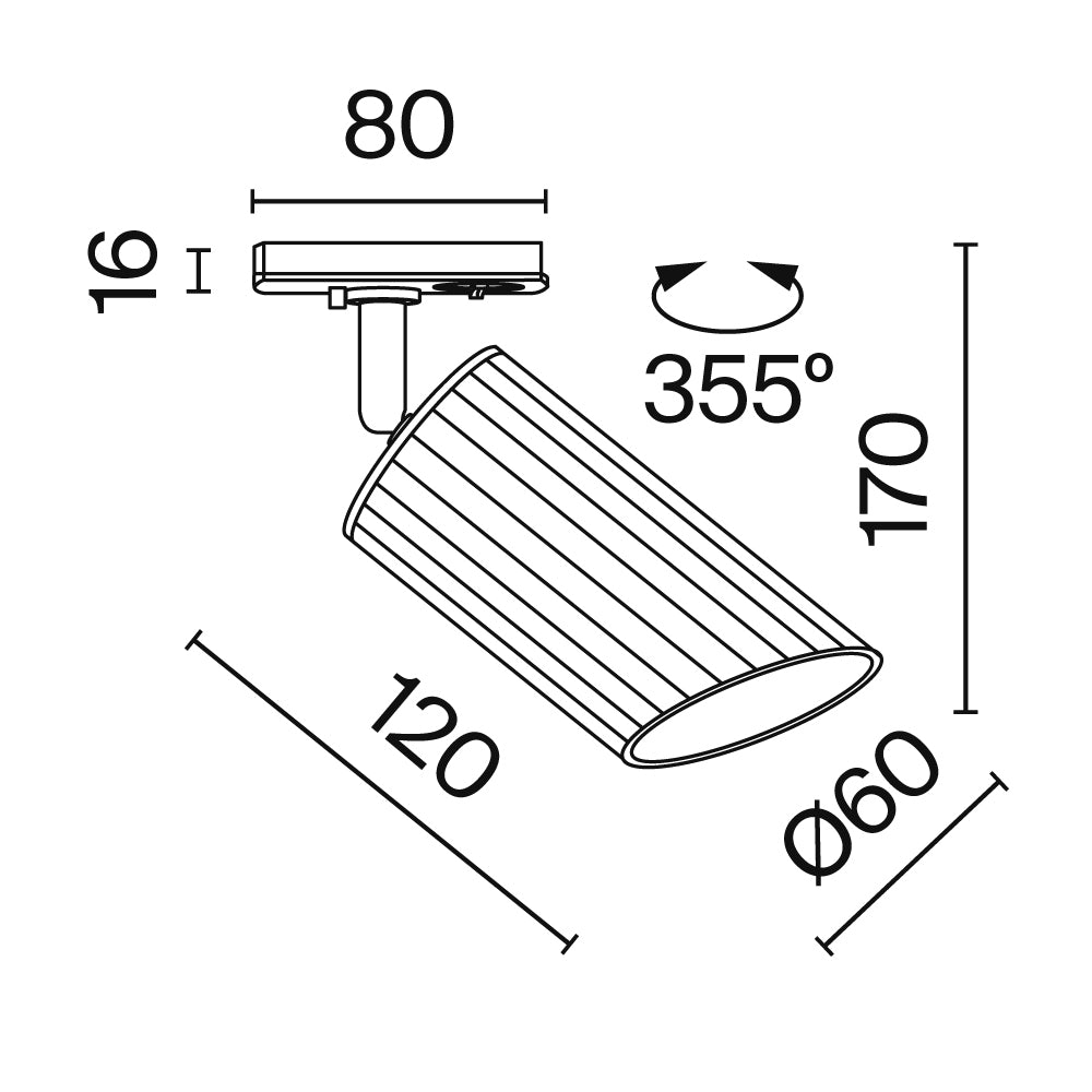 Lipari Unity Track Luminaire GU10