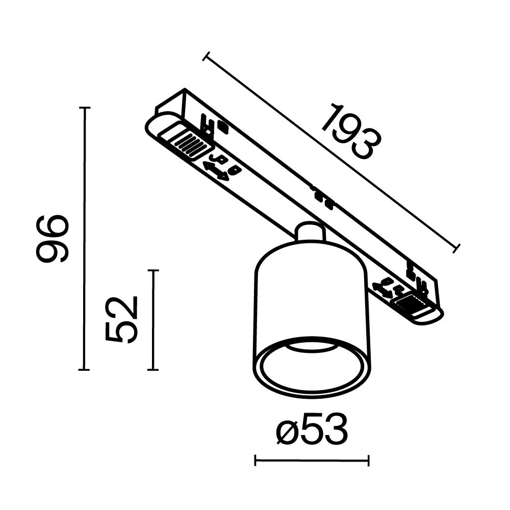 Track luminaire Alfa S Exility 3000K 7W 50°