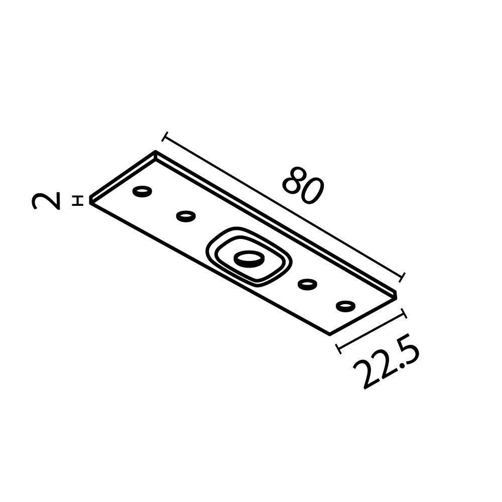 Straight connector Exility surface-mounted