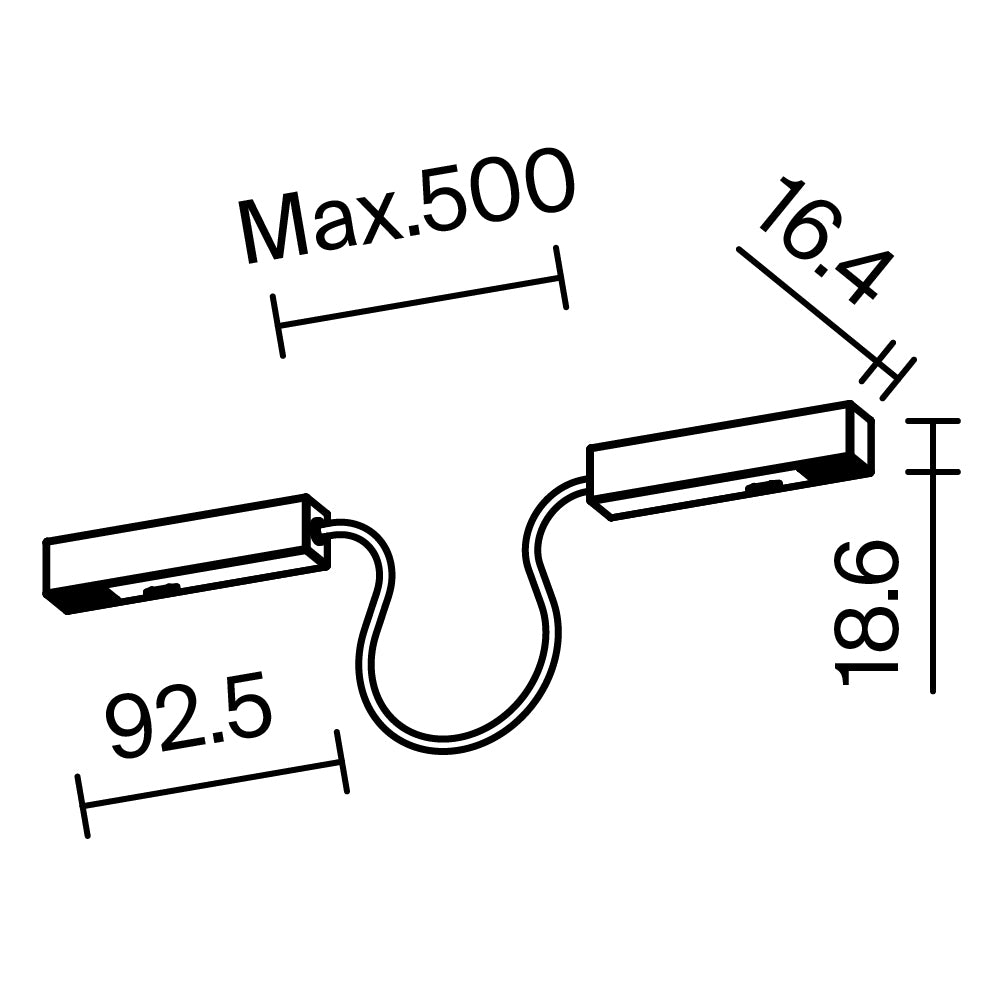 Flexible power connector Exility black