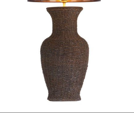 Ubud Table Lamp Brown/ Cream-  Base Only