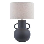 Urn Ceramic Table Lamp Terracotta/Black With Shade