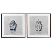 Masolino Set of 2 Chinoisery Urn Picture