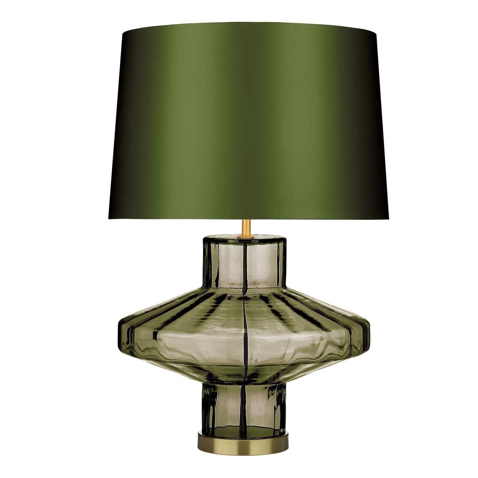 Vienna Table Lamp Tobacco Glass/ Moss Glass-  Base Only