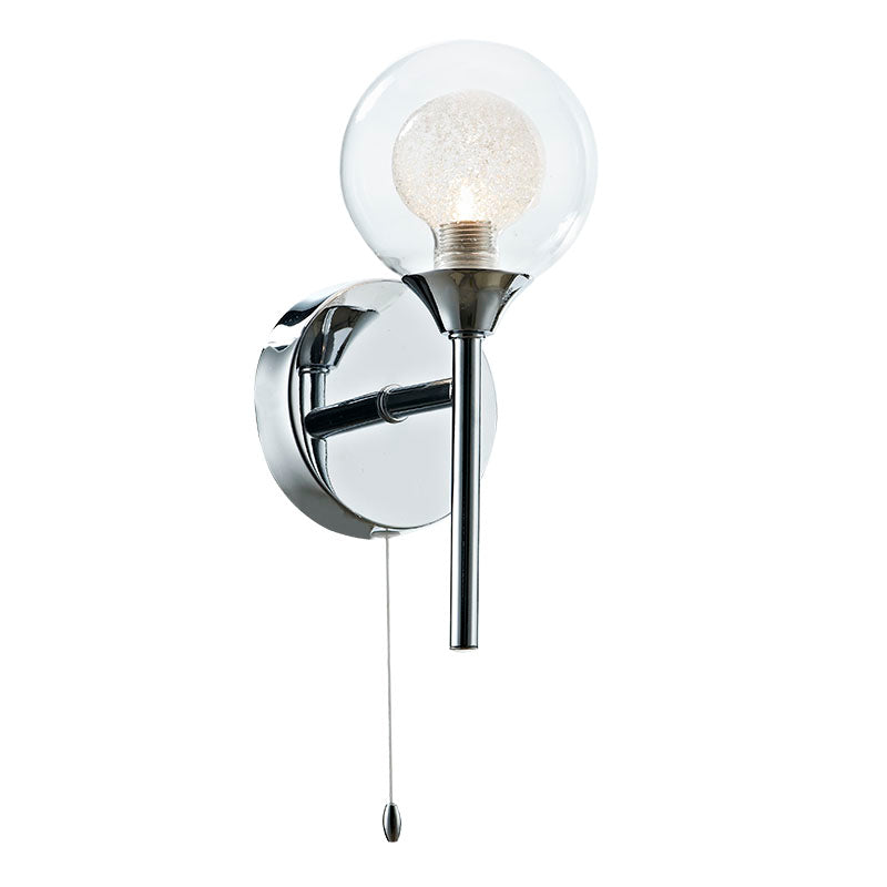 Acqua Globe Bathroom Wall Light - Black Finish IP44