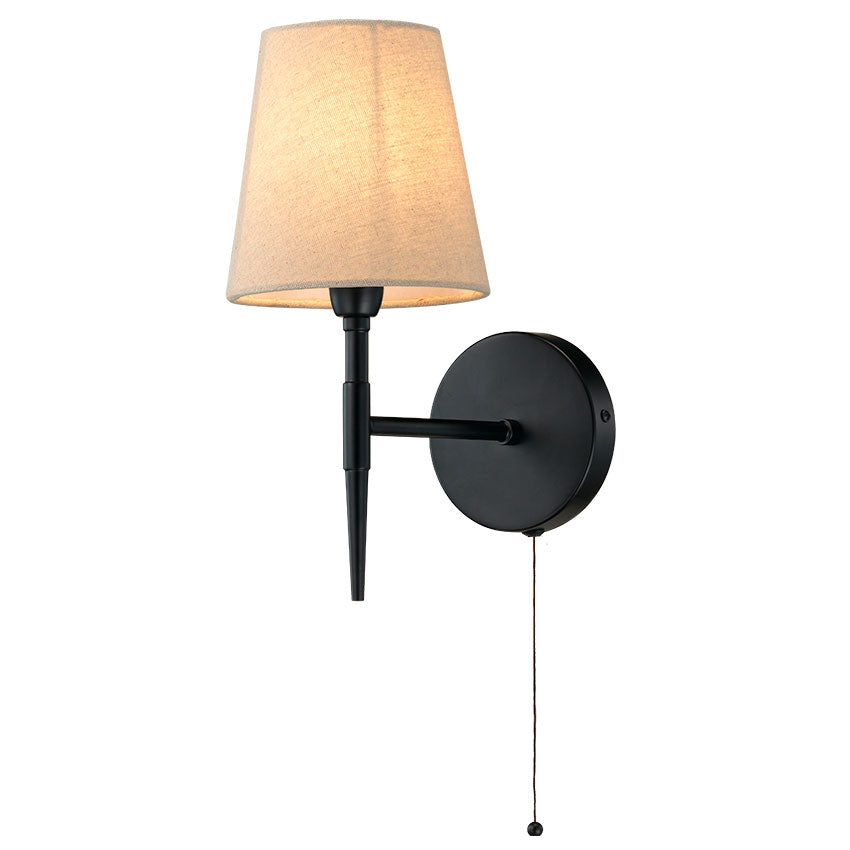 Shandon Wall Light- Matt Brass/ Black