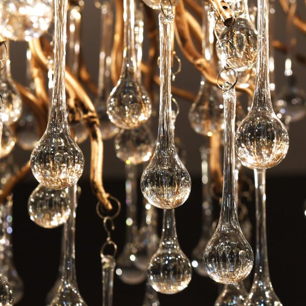 Ariana 10Lt Gold Droplet Chandelier