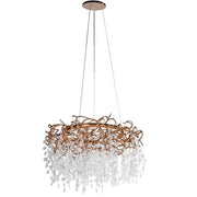 Marissa 10Lt Oxygen Gold Honesty Chandelier