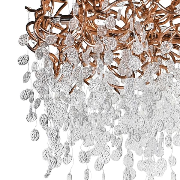 Marissa 10Lt Oxygen Gold Honesty Chandelier