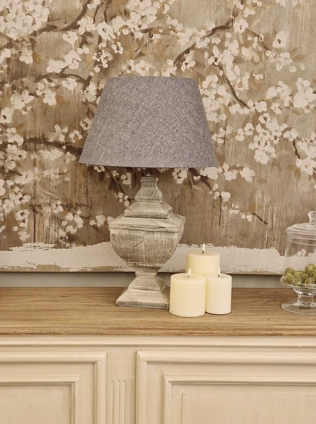 Alex Table Lamp with Grey Shade - Cusack Lighting