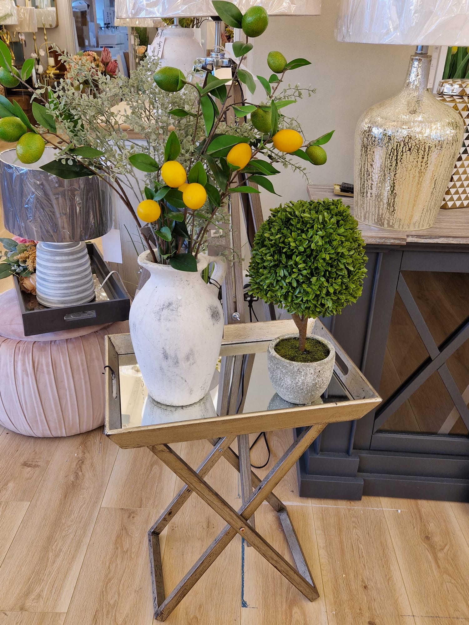 Boxwood Ball Shrub in Brown Pot