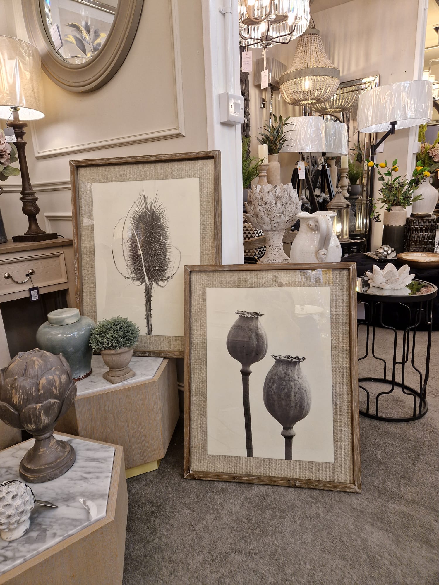 Pair of Poppy and Teasel Prints