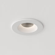 Kos Recessed Outdoor Ceiling Light in Matt White/Textured Black GU10 IP65