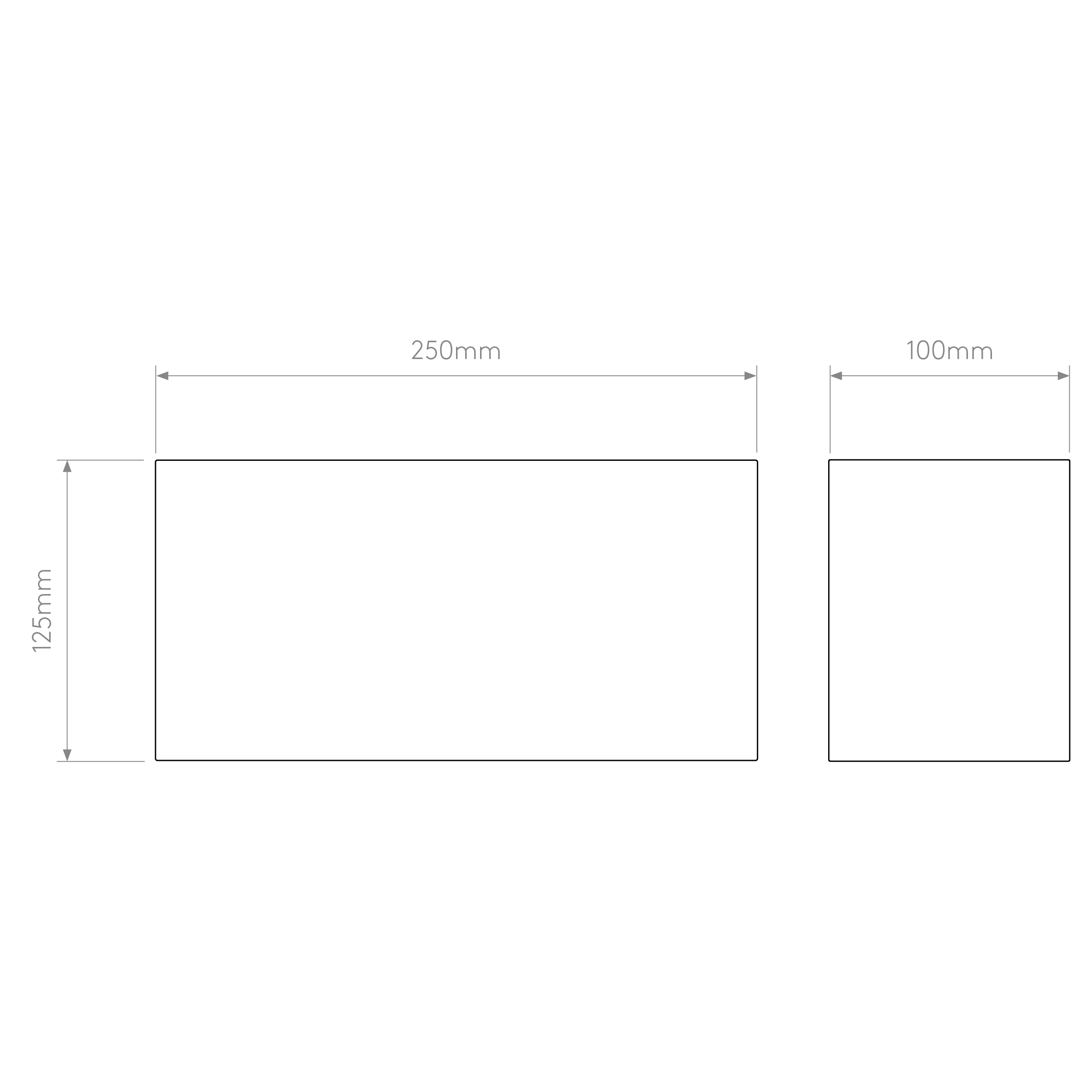 Rectangle 250 Shade- White/ Oyester/ Black