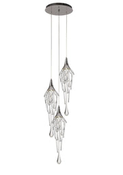Accent Pendant Round, 3 x GU10, Polished Chrome Cluster