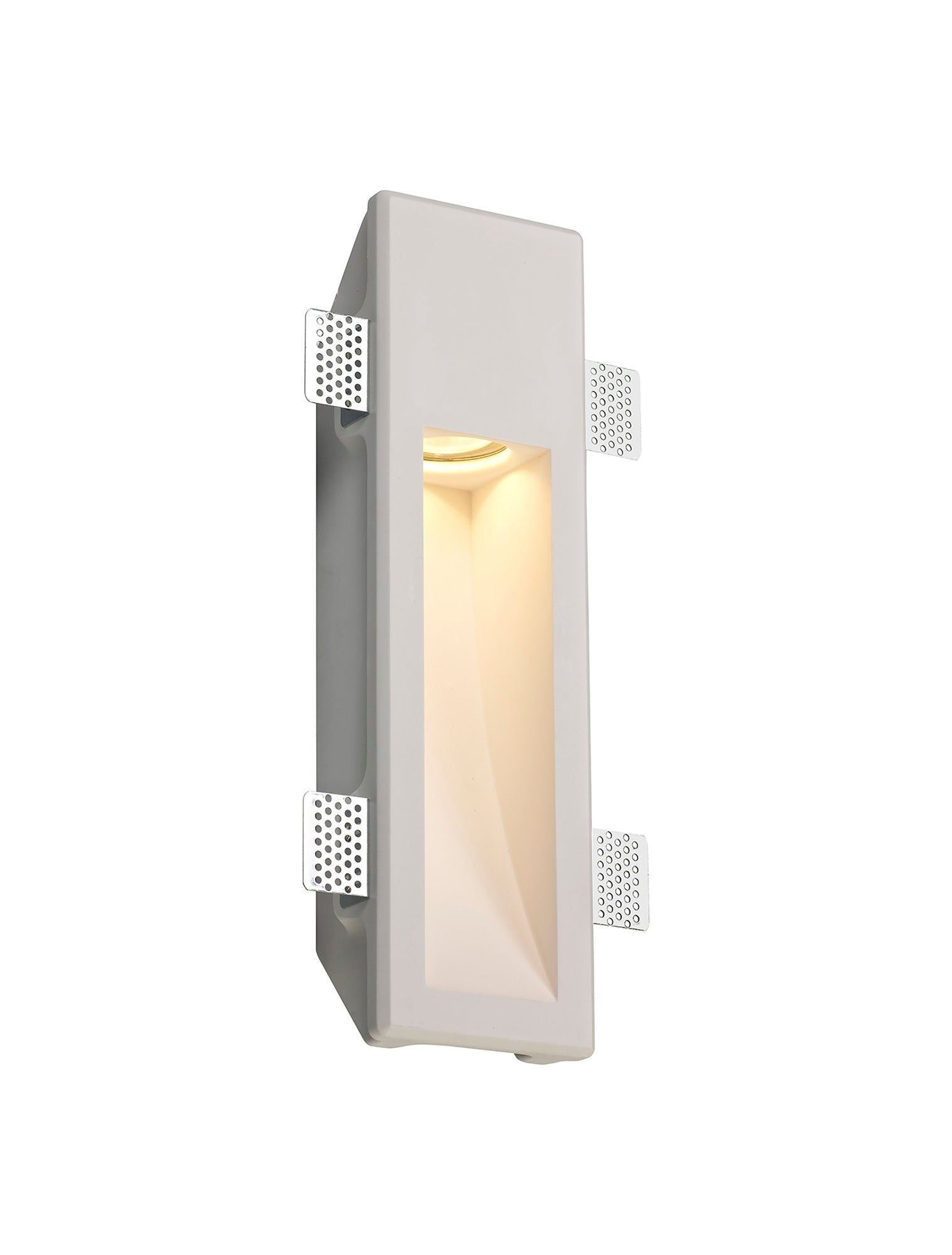 Adnonis Recessed Wall Lamp, White Paintable Gypsum, Cut Out Large/Medium/Small - Cusack Lighting