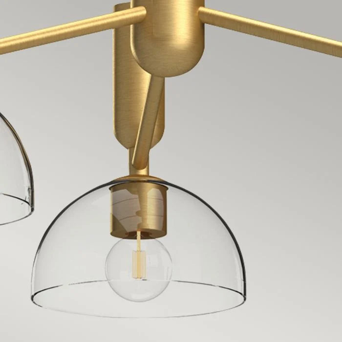 Alora Mood Jude 3 lt Chandelier - Brushed Gold/ Matte Black