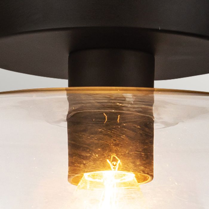 Alora Mood Sylvia 1 lt Semi Flush  - Brushed Gold/ Matte Black