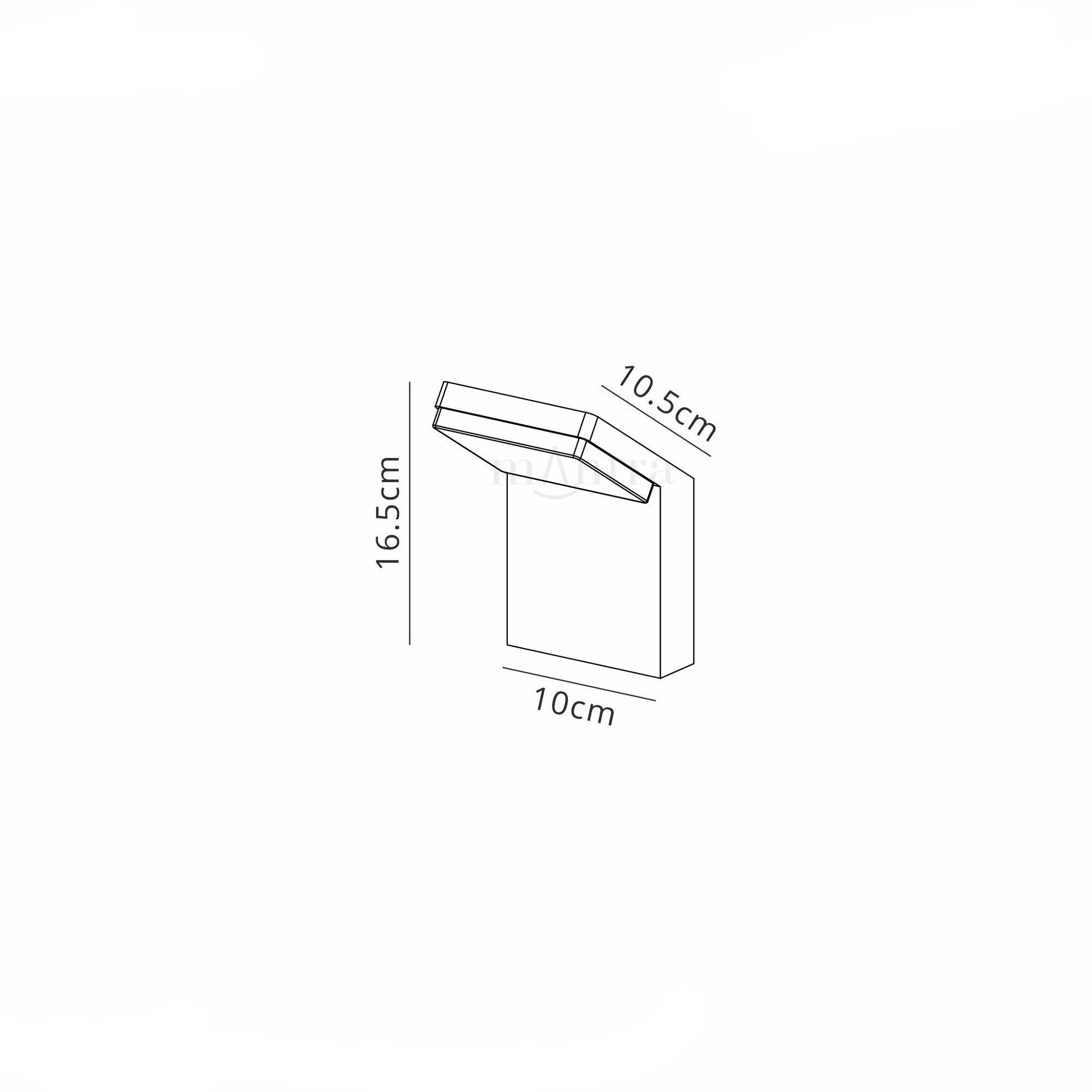 Alpine Wall Lamp, 6W LED, 3000K, 510lm, IP65, Anthracite, White 3yrs Warranty
