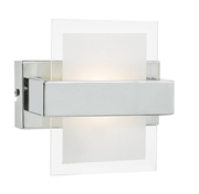 Dar Apt | LED Bathroom Wall Light | Polished Chrome & Glass - Cusack Lighting