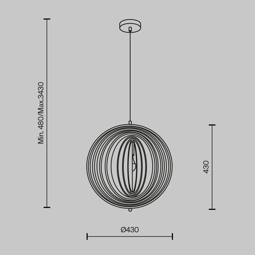 Roots Pendant lamp- Round Finish