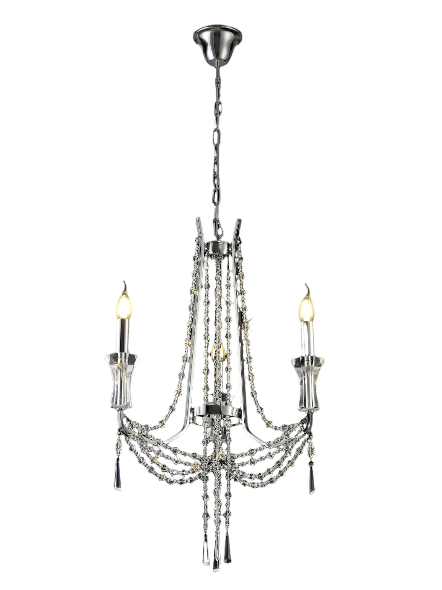 Armand 3/6/8Lt Crystal Chandelier - Chrome/Gold