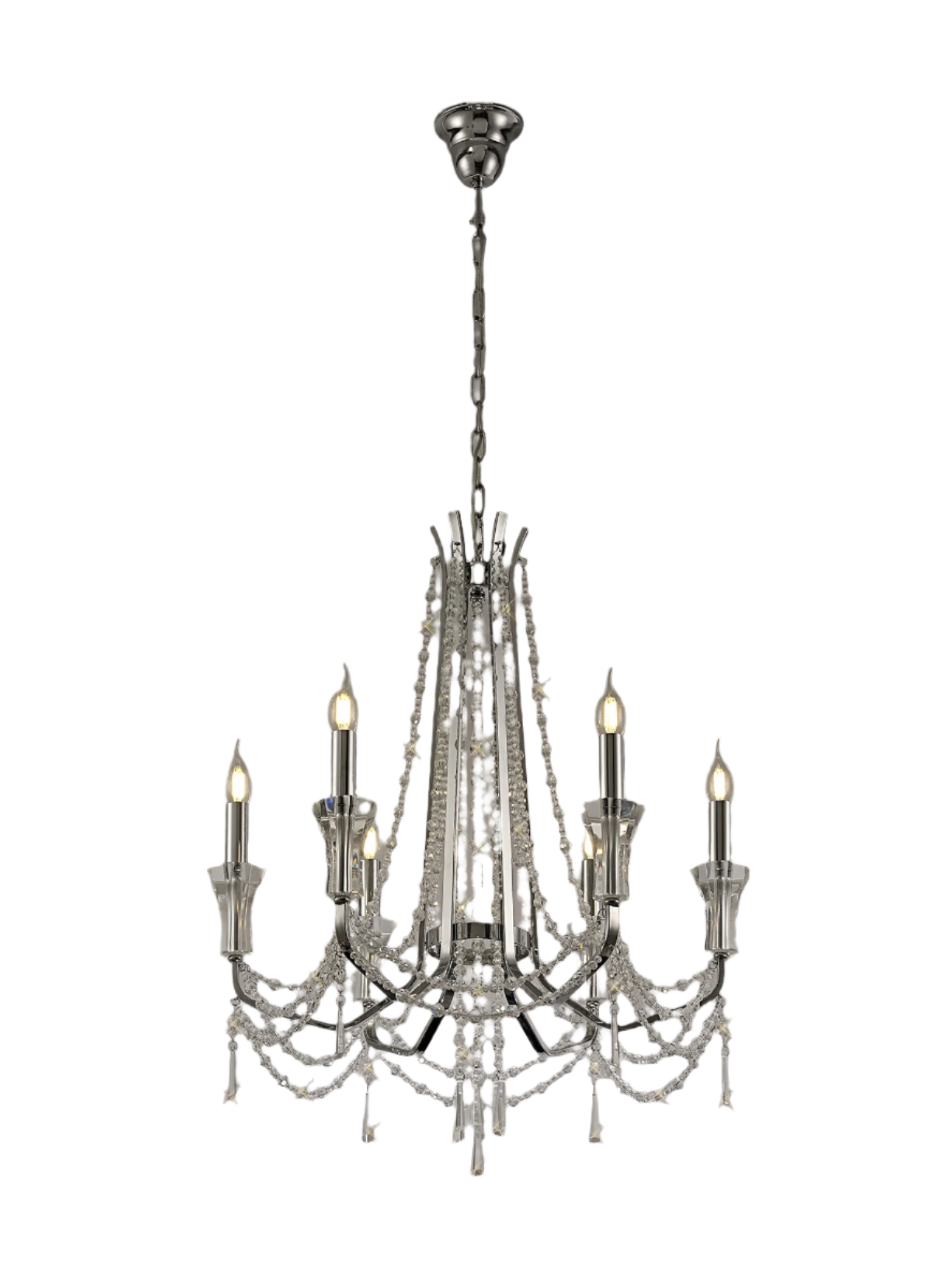 Armand 3/6/8Lt Crystal Chandelier - Chrome/Gold