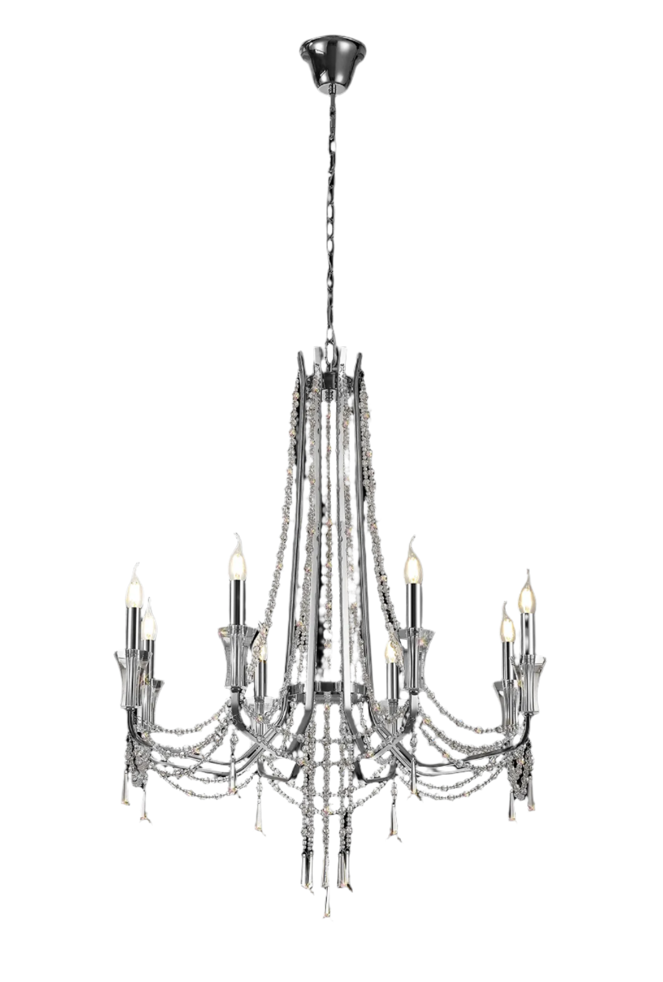Armand 3/6/8Lt Crystal Chandelier - Chrome/Gold