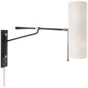 Frankfort Articulating Wall Light - Black/Brass