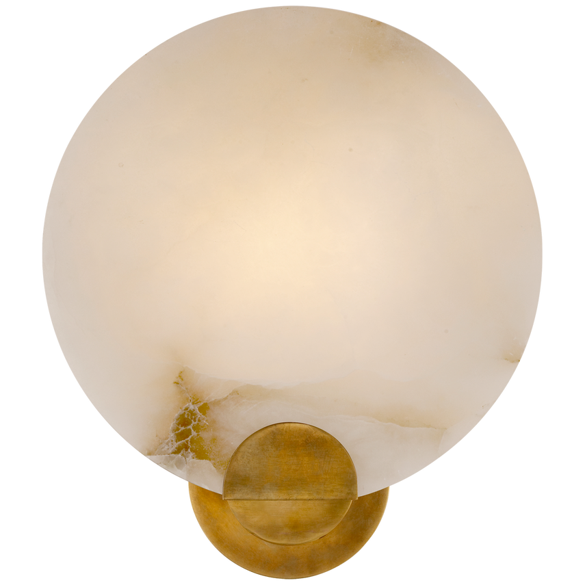 Iveala Single Sconce - Brass & Alabaster