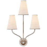 Montreuil 3Lt Wall Sconce - Silver Leaf/Gild