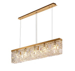 Ashby Medium Kitchen Table/Island Ceiling Light, 5 Light E14, Gold & Crystal IP20