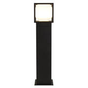 ATHENS 650MM LED OUTDOOR POST - BLACK WITH OPAL SHADE