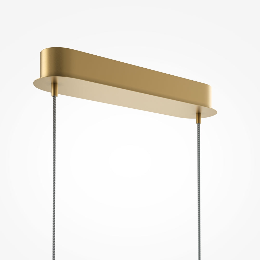 Light Reflection LED Linear Pendant - Black/Brass