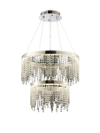 Bano 2/3 Tier Crystal LED Chandelier - Chrome/Gold