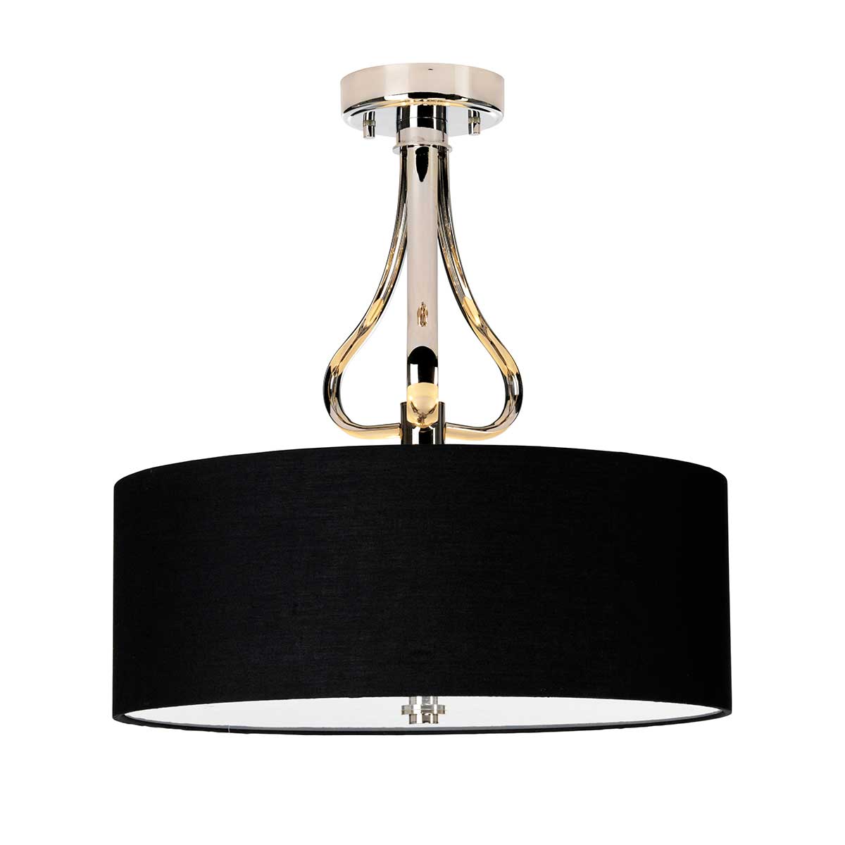 Falmouth 3 Light Semi Flush IP44 – French Gold/Polished Chrome Finish