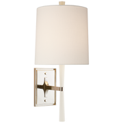 Refined Rib Sconce - China White/Brass