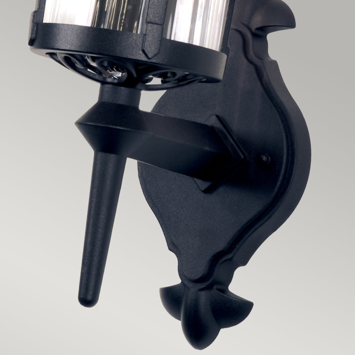 Hereford Medium Up Wall Lantern - Black Finish