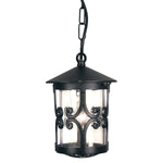 Hereford 1 Light Porch Chain Lantern - Black IP23 E27