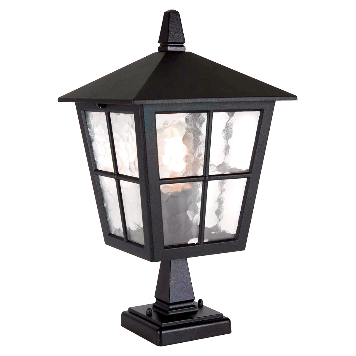 Canterbury Pedestal Lantern – Black Finish