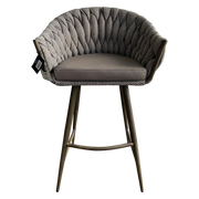 Blake Bar Stool - Brown & Grey Finish