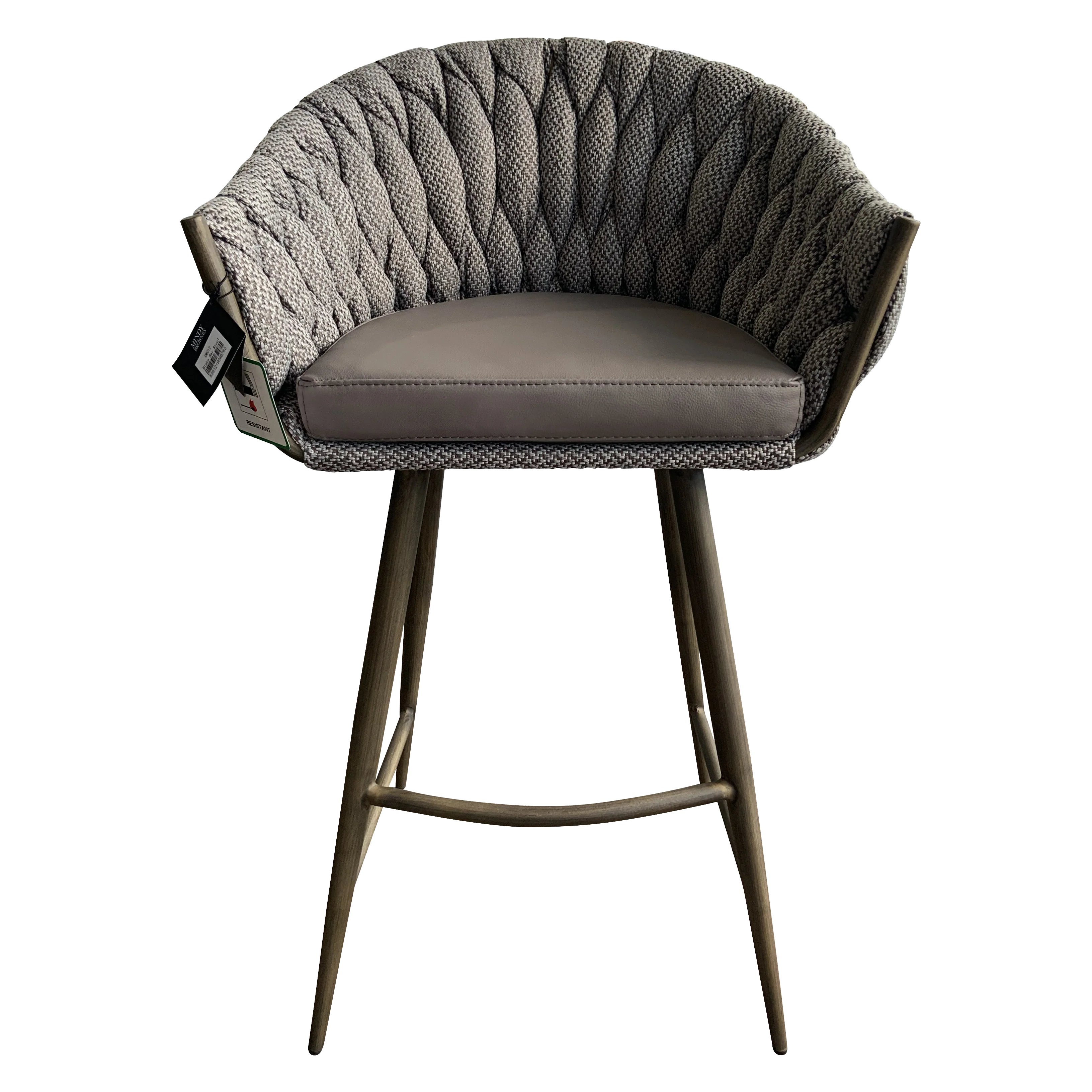 Blake Bar Stool - Brown & Grey Finish