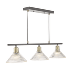 Boyd 3 Light Bar Antique Brass with Glass Shade - Cusack Lighting