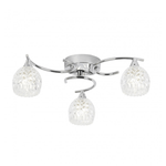 Boyer 3Lt Ceiling Lamp, Chrome/Antique Brass