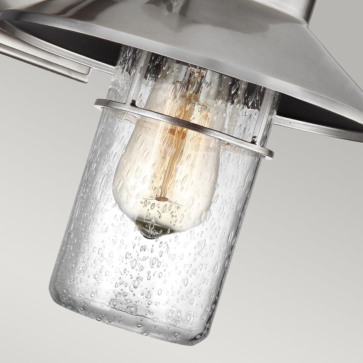 Boynton Small Wall Lantern – Brushed Steel Finish