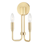 Brigitte 2Lt Wall Sconce - Brass/Bronze